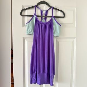 Lululemon Workout Tank, Purple & Light Blue, Size 8
